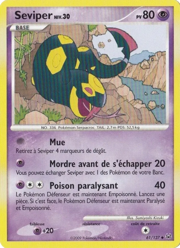Carte Pokémon Séviper de l'extension Platine