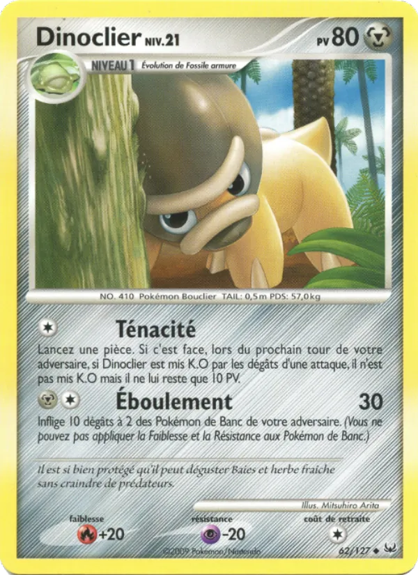 Carte Pokémon Dinoclier de l'extension Platine