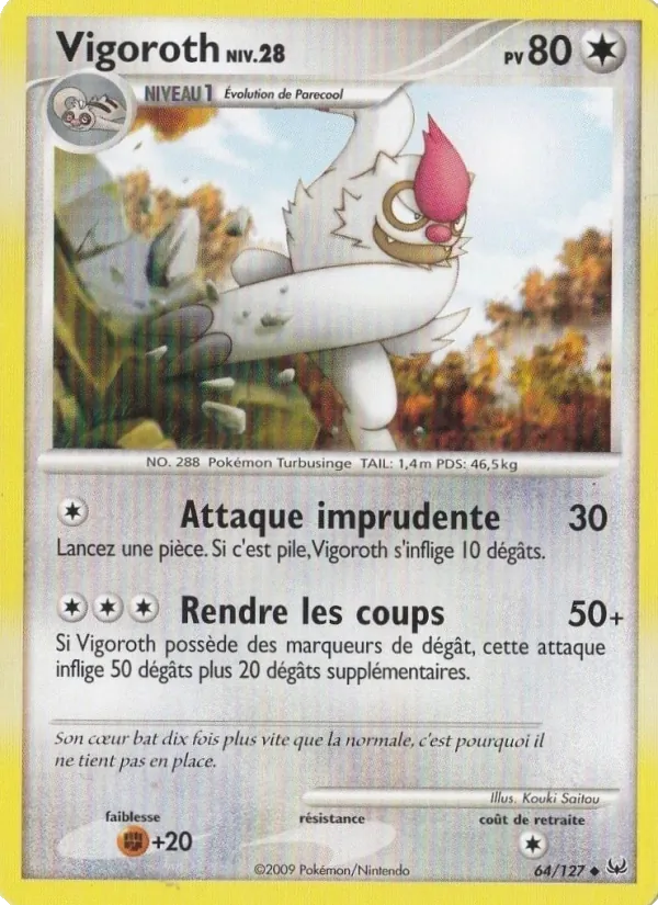 Carte Pokémon Vigoroth de l'extension Platine