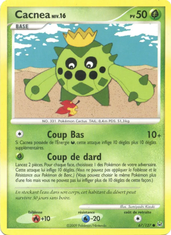 Carte Pokémon Cacnea de l'extension Platine