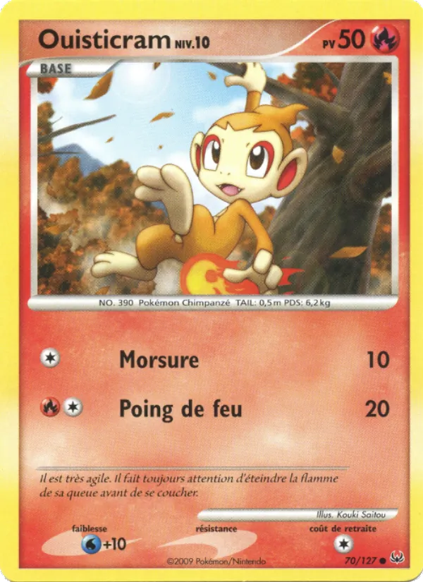 Carte Pokémon Ouisticram de l'extension Platine