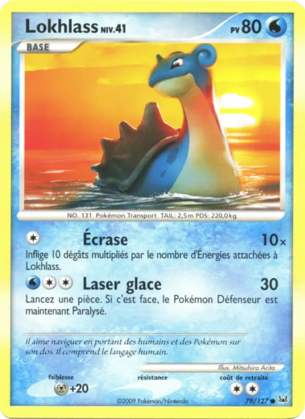 Carte Pokémon Lokhlass de l'extension Platine
