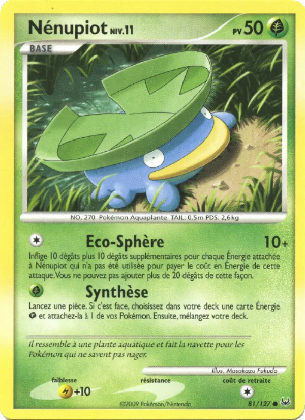 Carte Pokémon Nénupiot de l'extension Platine