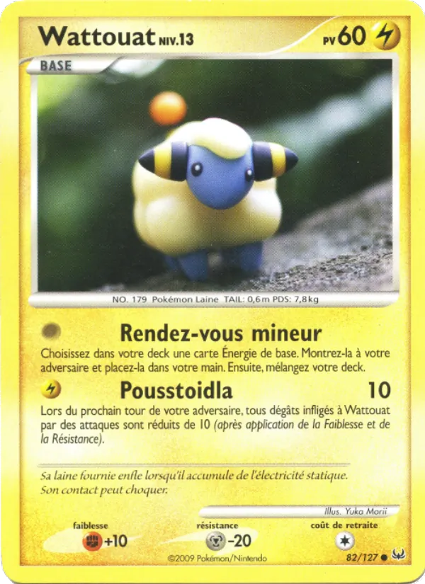 Carte Pokémon Wattouat de l'extension Platine