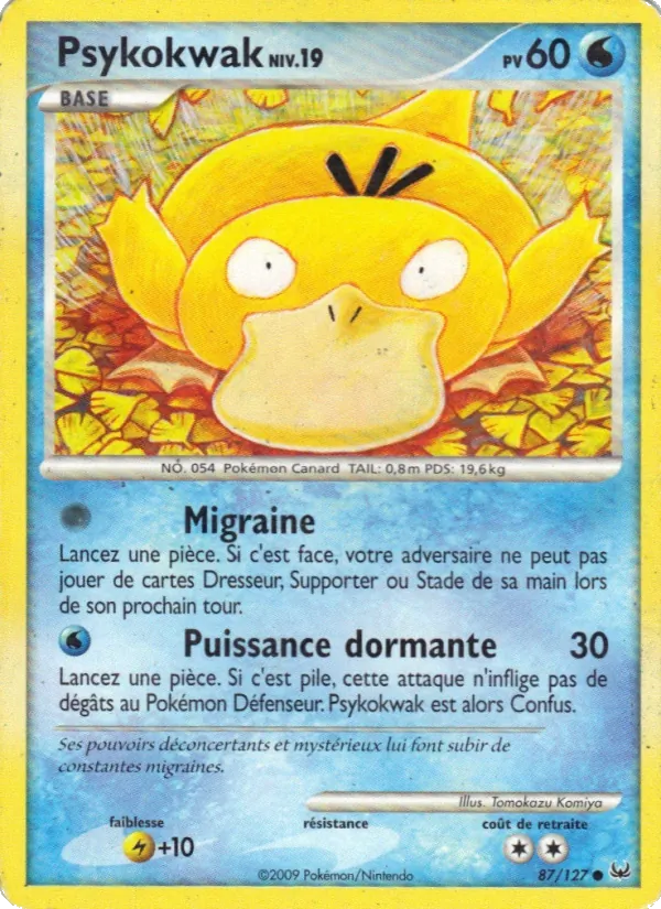 Carte Pokémon Psykokwak de l'extension Platine