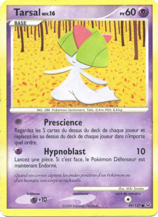 Carte Pokémon Tarsal de l'extension Platine