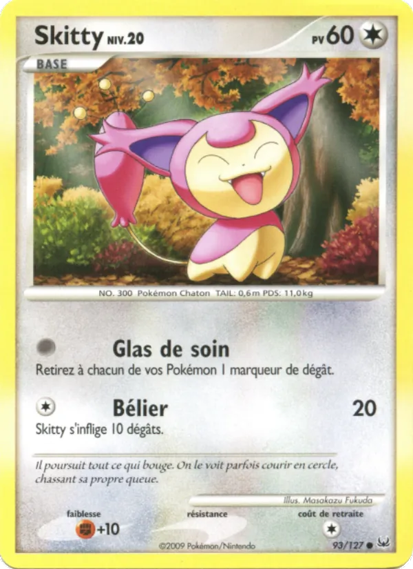 Carte Pokémon Skitty de l'extension Platine