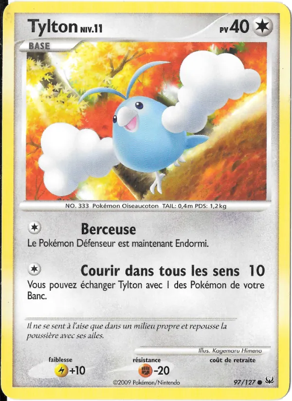 Carte Pokémon Tylton de l'extension Platine