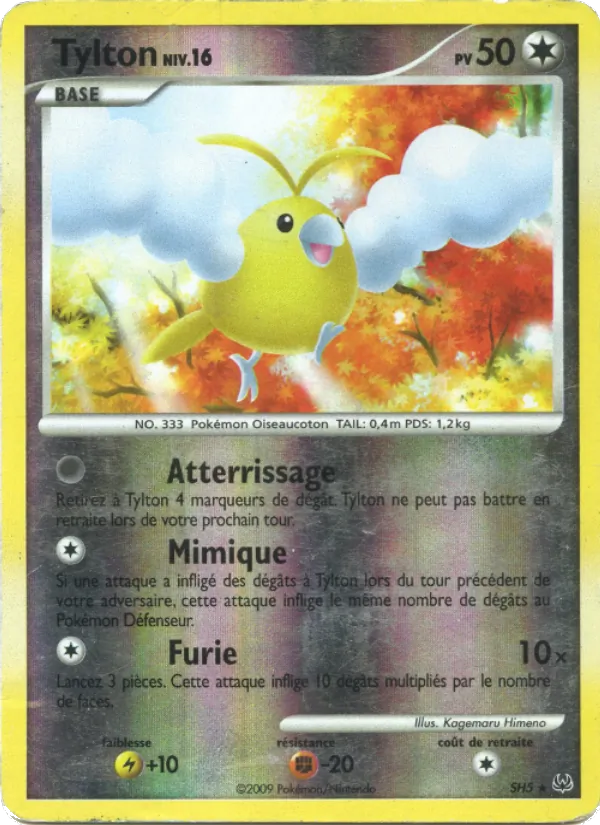 Carte Pokémon Tylton de l'extension Platine
