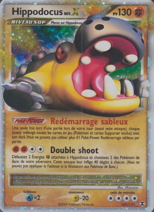 Carte Pokémon Hippodocus Niv. X de l'extension Rivaux Émergeants