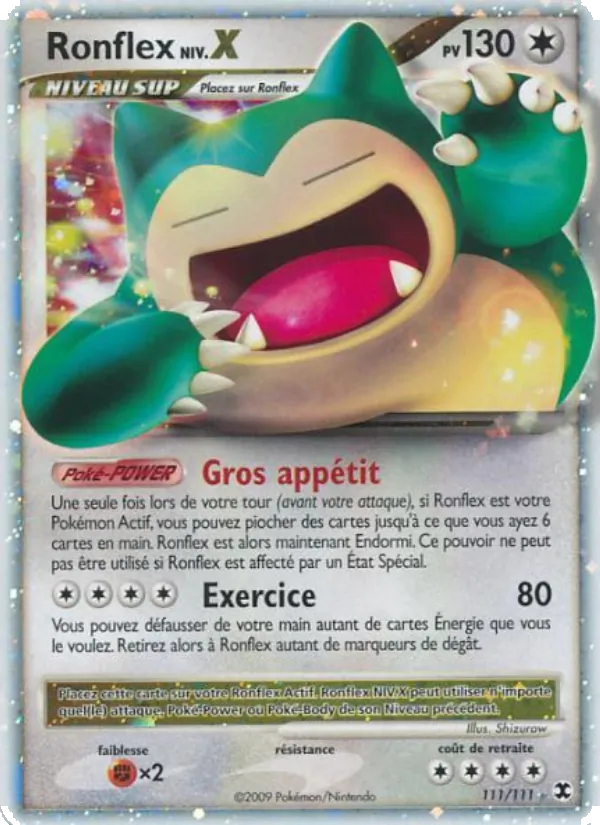 Carte Pokémon Ronflex Niv. X de l'extension Rivaux Émergeants
