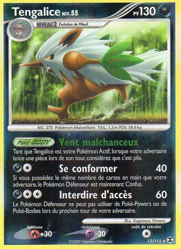 Carte Pokémon Tengalice Niv. 55 de l'extension Rivaux Émergeants