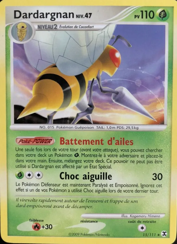 Carte Pokémon Dardargnan Niv. 47 de l'extension Rivaux Émergeants