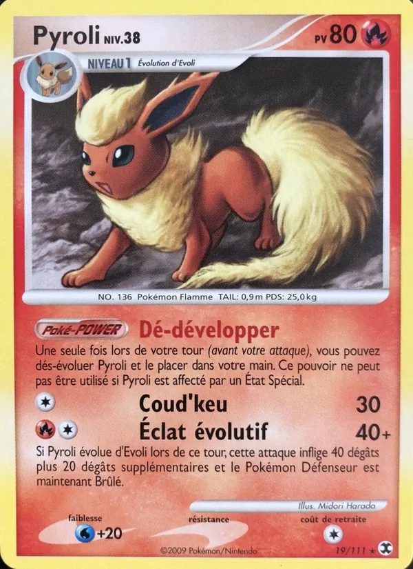 Carte Pokémon Pyroli Niv. 38 de l'extension Rivaux Émergeants