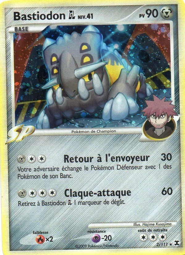 Carte Pokémon Bastiodon GL Niv. 41 de l'extension Rivaux Émergeants