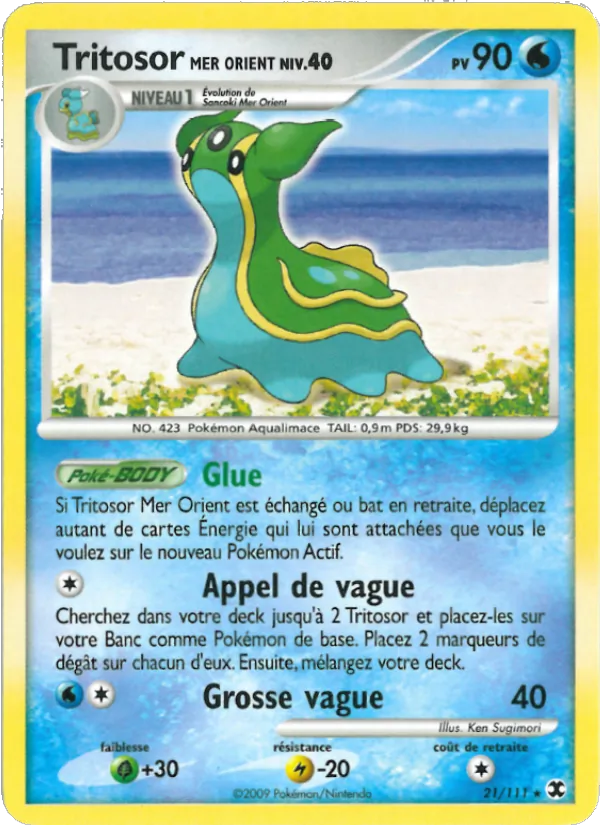 Carte Pokémon Tritosor Mer Orient Niv. 40 de l'extension Rivaux Émergeants