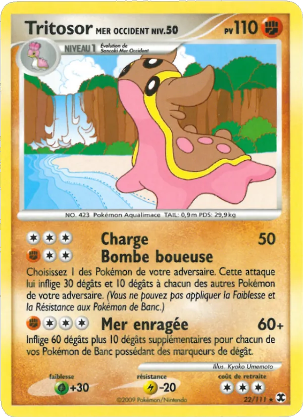 Carte Pokémon Tritosor Mer Occident Niv. 50 de l'extension Rivaux Émergeants