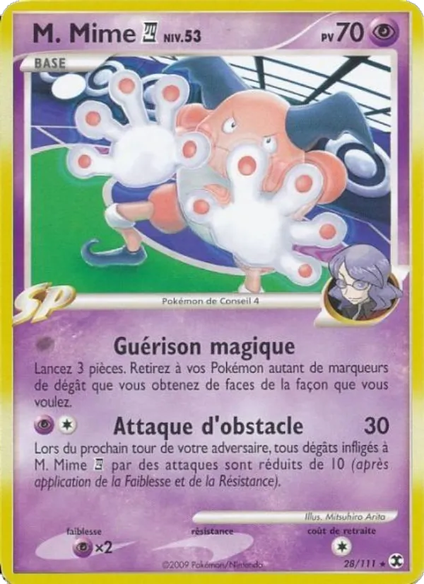 Carte Pokémon M. Mime 4 Niv. 53 de l'extension Rivaux Émergeants