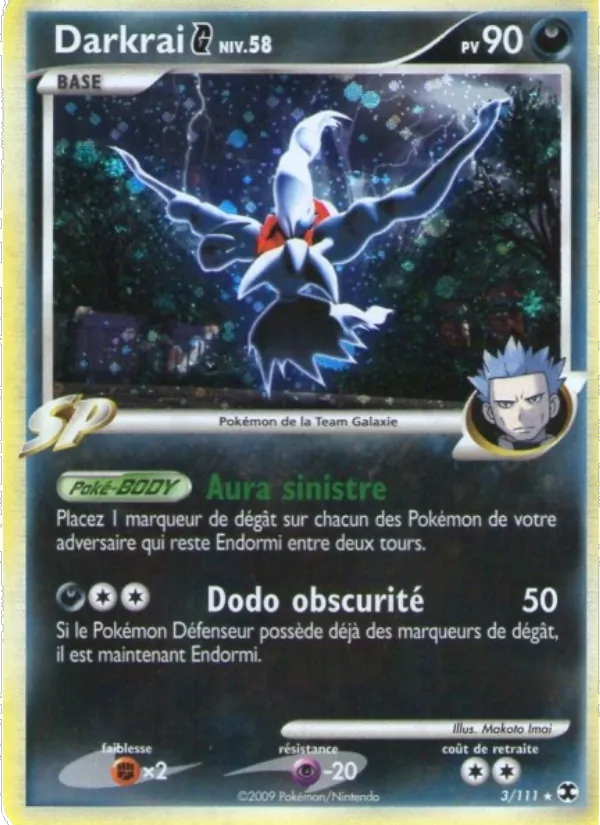 Carte Pokémon Darkrai G Niv. 58 de l'extension Rivaux Émergeants