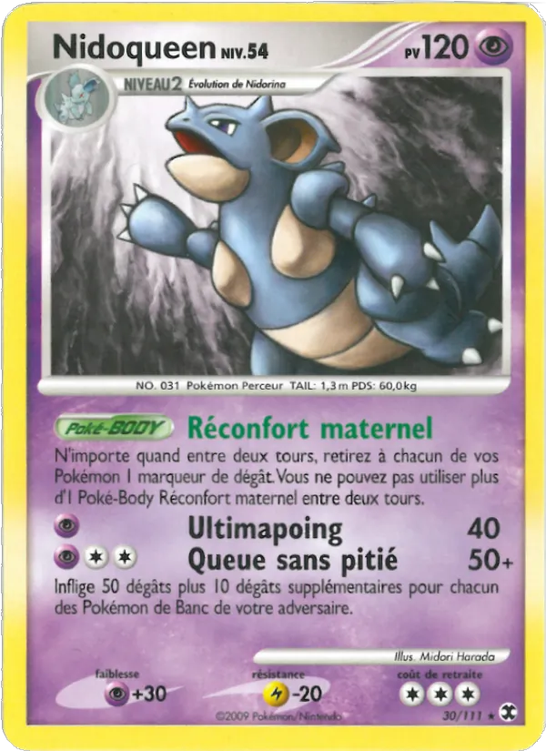 Carte Pokémon Nidoqueen Niv. 54 de l'extension Rivaux Émergeants
