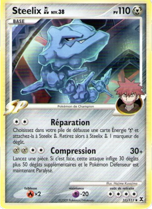 Carte Pokémon Steelix GL Niv. 38 de l'extension Rivaux Émergeants