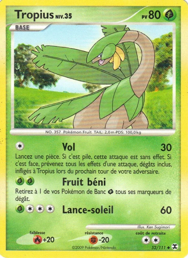 Carte Pokémon Tropius Niv. 35 de l'extension Rivaux Émergeants