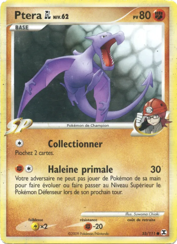 Carte Pokémon Ptera GL Niv. 62 de l'extension Rivaux Émergeants