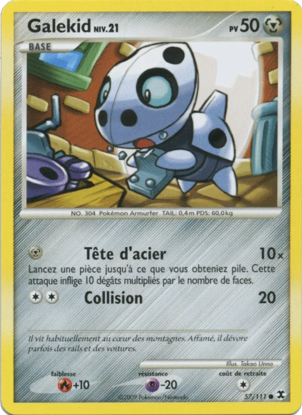 Carte Pokémon Galekid Niv. 21 de l'extension Rivaux Émergeants