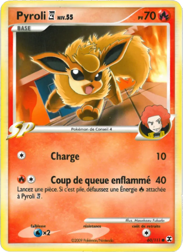 Carte Pokémon Pyroli 4 Niv. 55 de l'extension Rivaux Émergeants