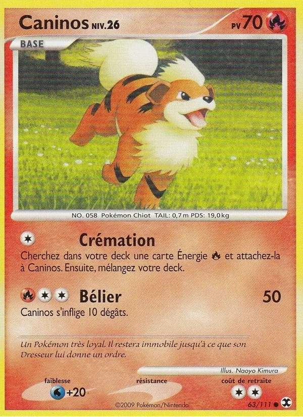 Carte Pokémon Caninos Niv. 26 de l'extension Rivaux Émergeants
