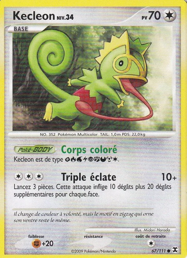 Carte Pokémon Kecleon Niv. 34 de l'extension Rivaux Émergeants