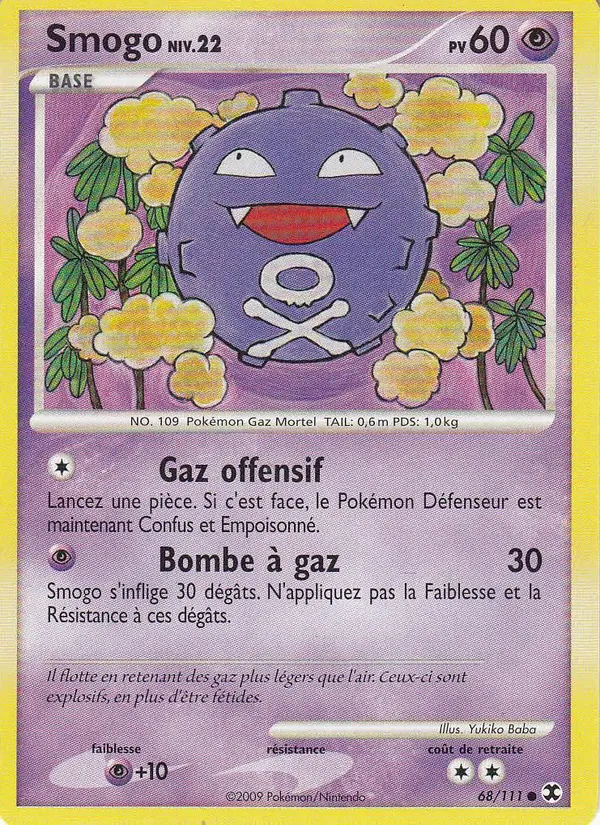 Carte Pokémon Smogo Niv. 22 de l'extension Rivaux Émergeants