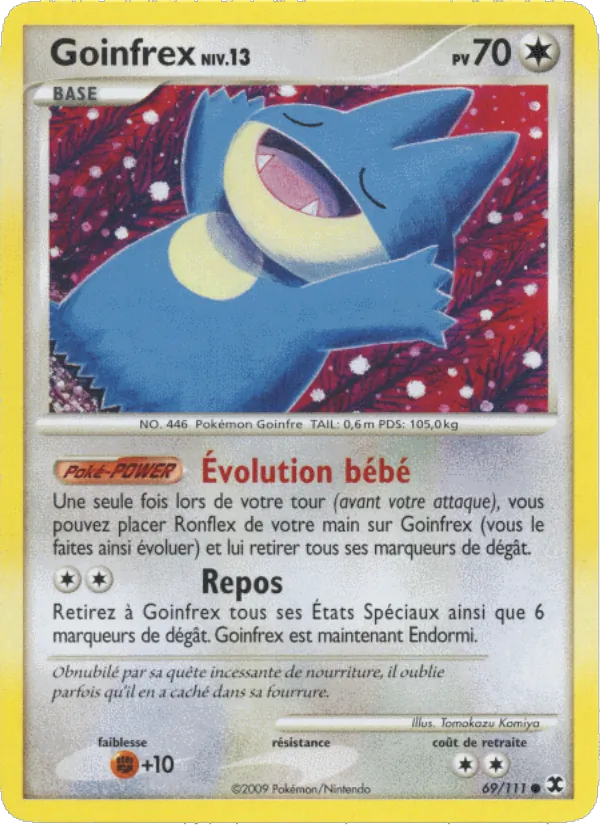 Carte Pokémon Goinfrex Niv. 13 de l'extension Rivaux Émergeants