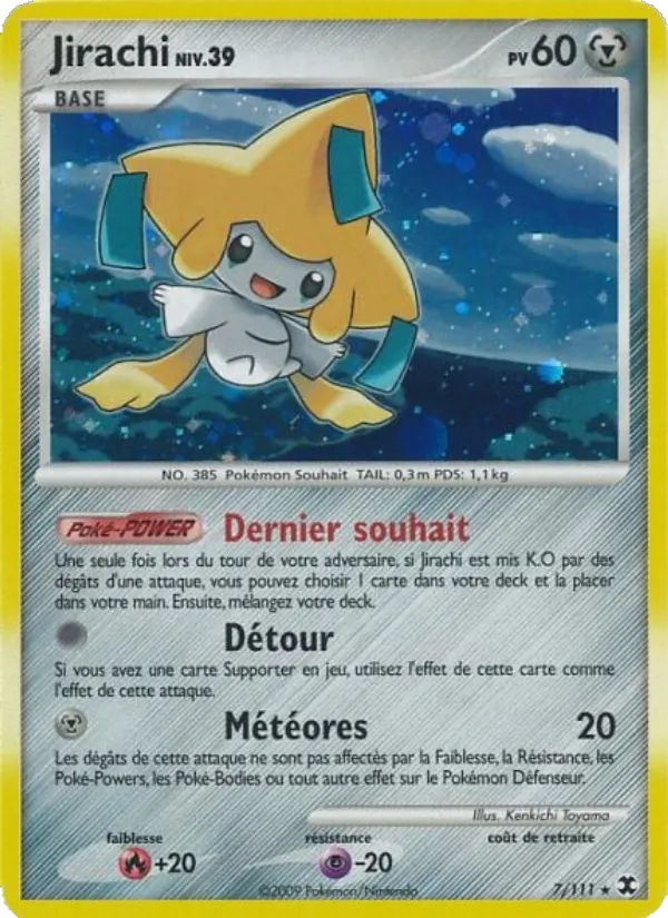 Carte Pokémon Jirachi Niv. 39 de l'extension Rivaux Émergeants