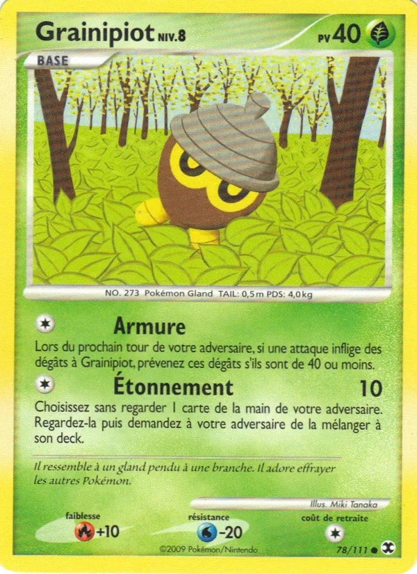 Carte Pokémon Grainipiot Niv. 8 de l'extension Rivaux Émergeants