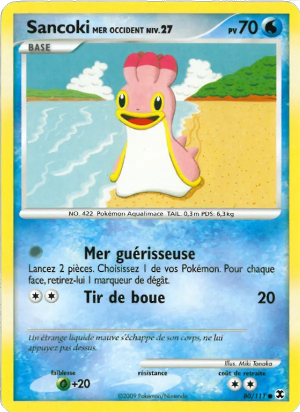 Carte Pokémon Sancoki Mer Occident Niv. 27 de l'extension Rivaux Émergeants