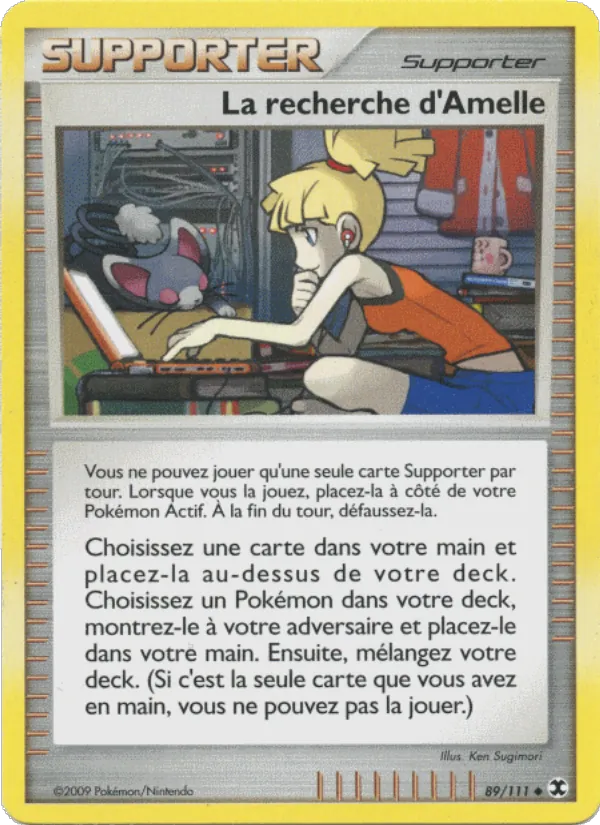 Carte Pokémon La recherche d'Amelle de l'extension Rivaux Émergeants