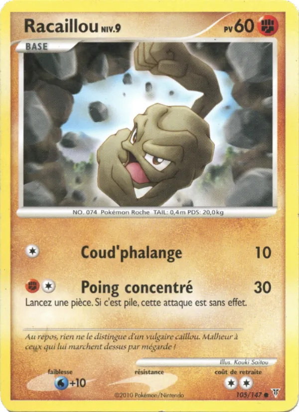 Carte Pokémon Racaillou de l'extension Vainqueurs Suprêmes