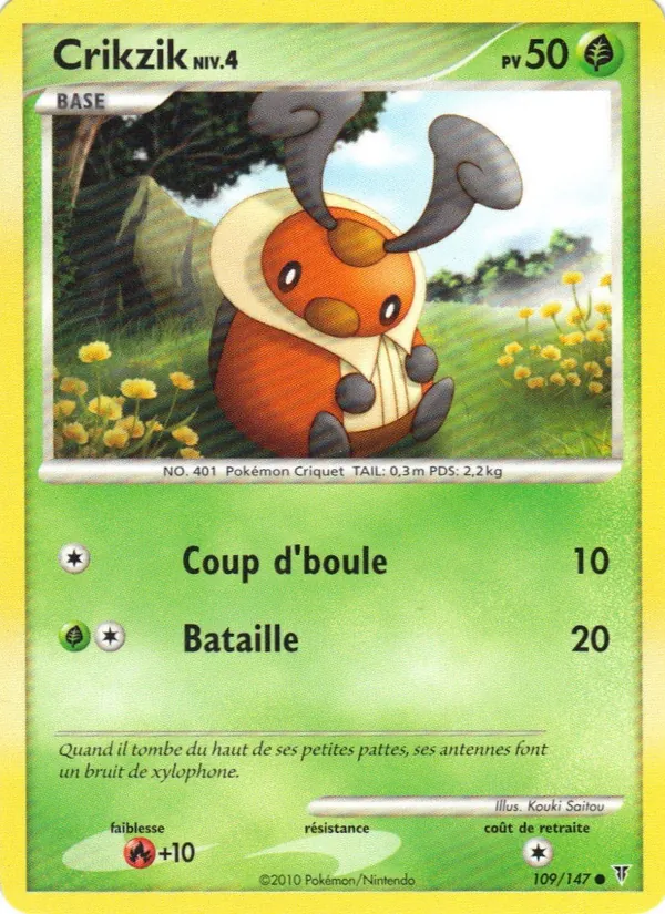 Carte Pokémon Crikzik de l'extension Vainqueurs Suprêmes