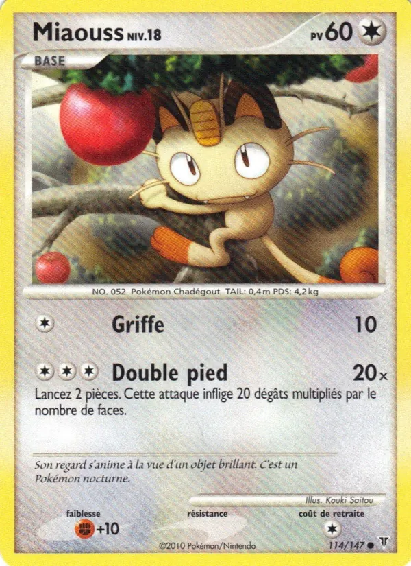 Carte Pokémon Miaouss de l'extension Vainqueurs Suprêmes