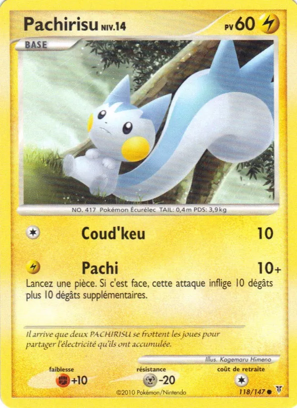Carte Pokémon Pachirisu de l'extension Vainqueurs Suprêmes