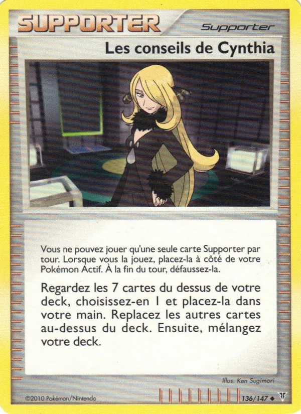 Carte Pokémon Les conseils de Cynthia de l'extension Vainqueurs Suprêmes