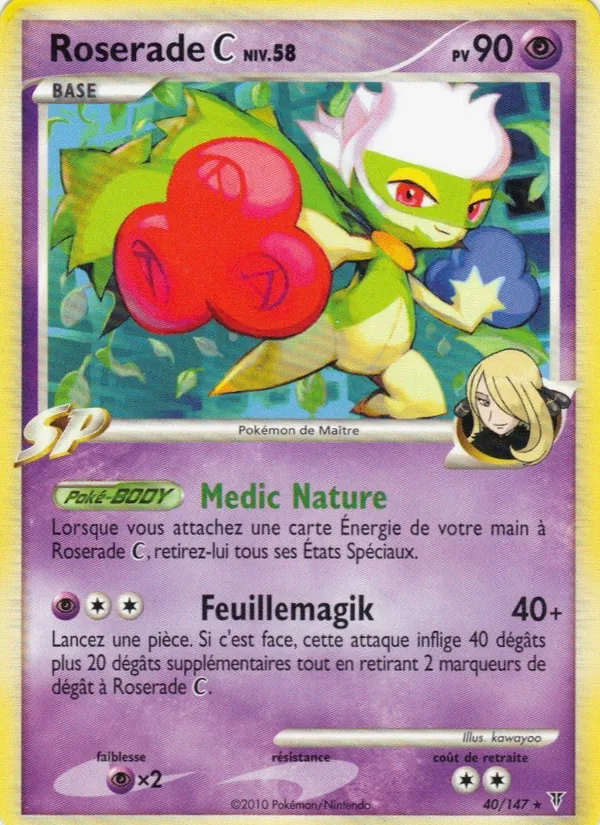 Carte Pokémon Roserade C de l'extension Vainqueurs Suprêmes