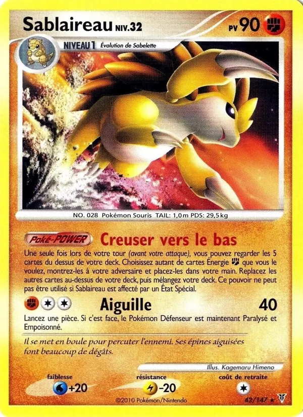 Carte Pokémon Sablaireau de l'extension Vainqueurs Suprêmes