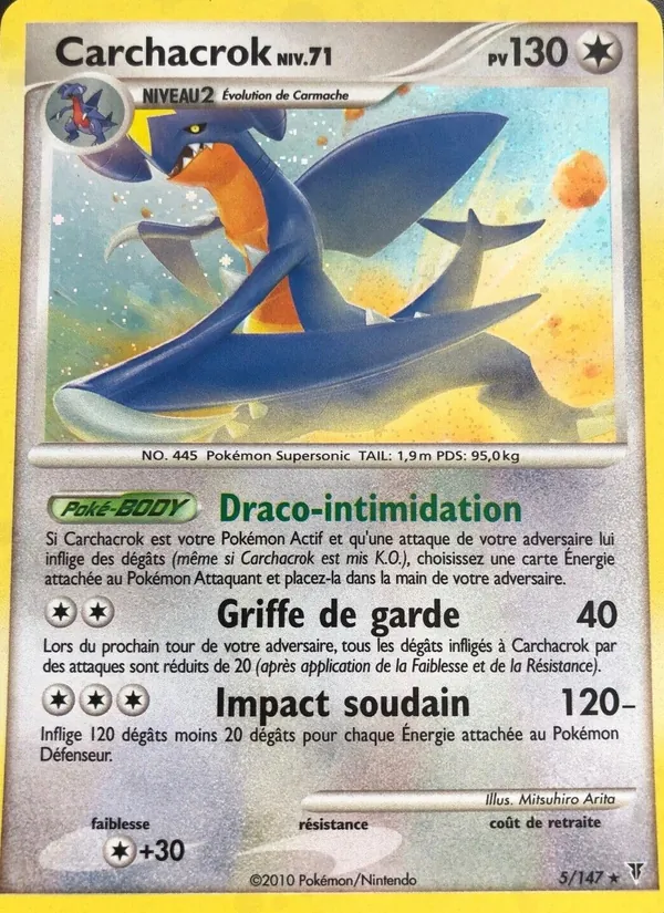 Carte Pokémon Carchacrok de l'extension Vainqueurs Suprêmes