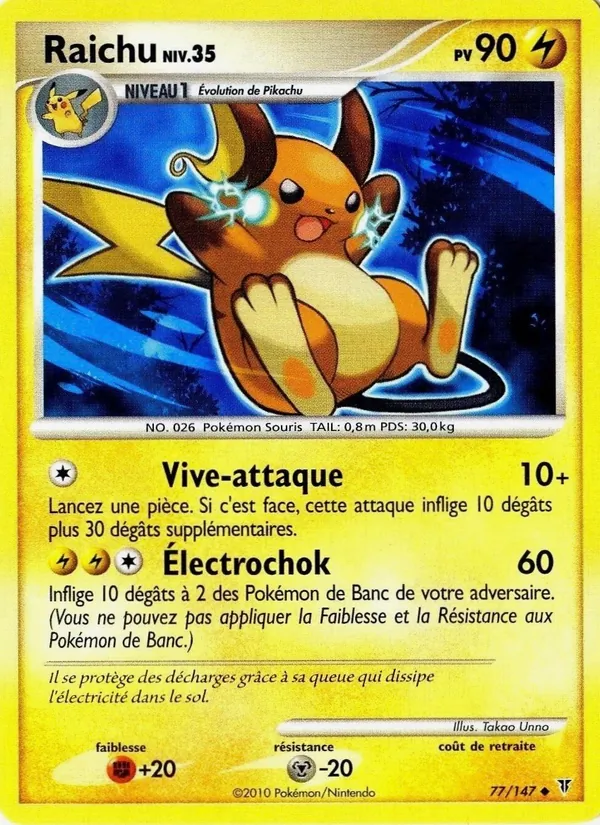 Carte Pokémon Raichu de l'extension Vainqueurs Suprêmes