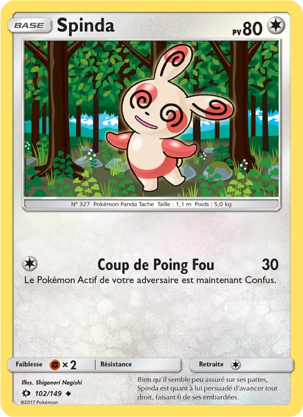 Carte Pokémon Spinda de l'extension Soleil et Lune
