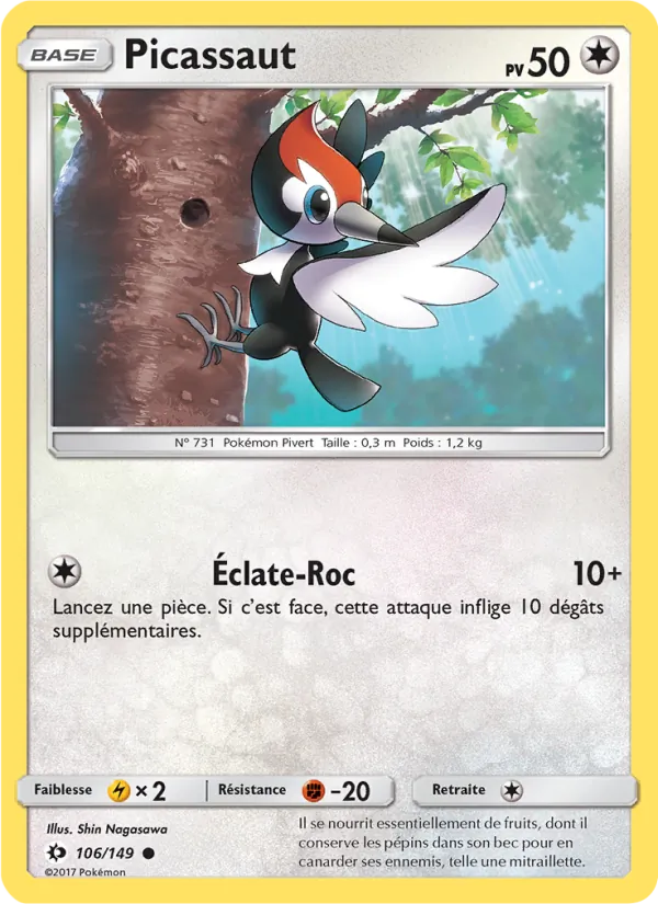 Carte Pokémon Picassaut de l'extension Soleil et Lune