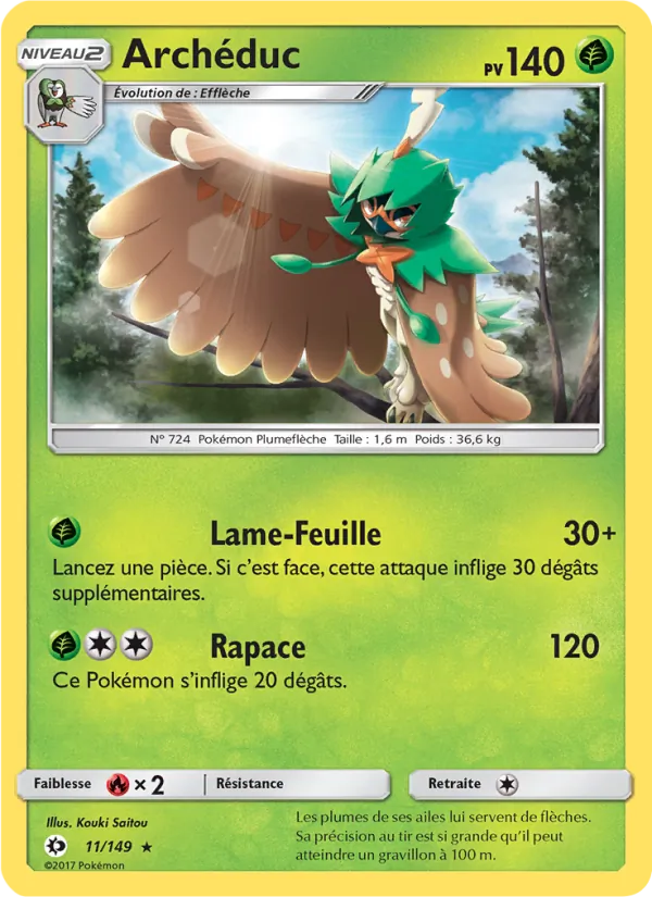 Carte Pokémon Archéduc de l'extension Soleil et Lune