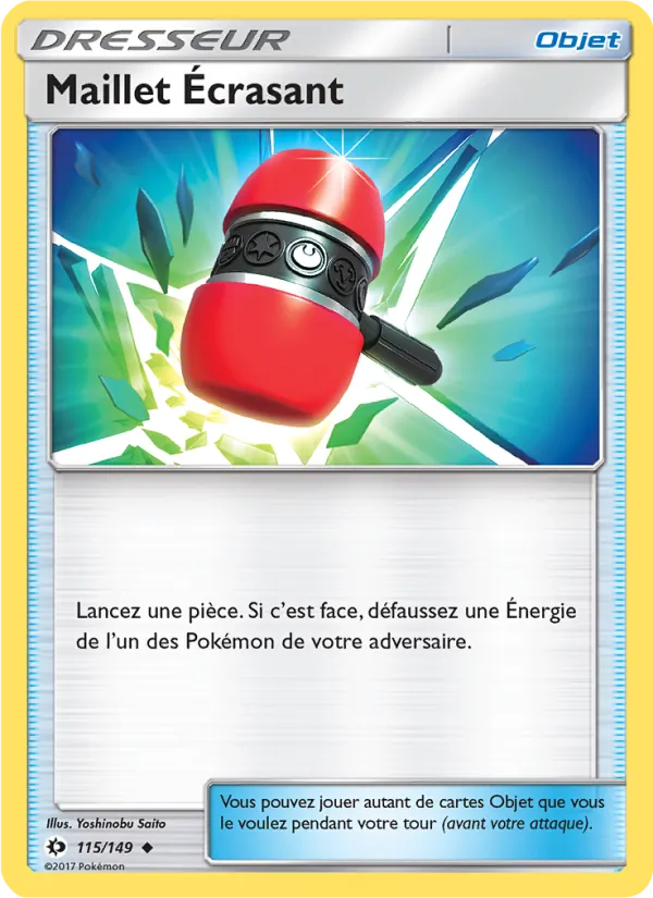 Carte Pokémon Maillet Écrasant de l'extension Soleil et Lune